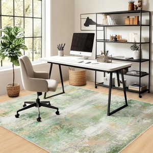 Washable Area Rugs 5'x7' Non-Slip Modern Abstract Soft for Living Room Entryway Bedroom Nursery, Print Pattern Home Decor Aesthetic - 1 of 4