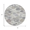Ivory Beige And Gray Geometric Washable Indoor Outdoor Area Rug - 3 of 4