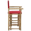 vidaXL Director's Chair Set of 2 Dark Grey Bamboo, Polyester Standard - 4 of 4