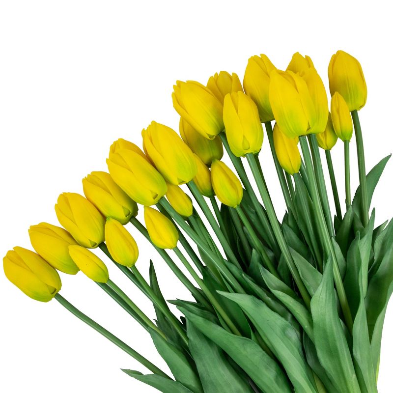 Northlight Real Touch™ Yellow Artificial Tulip Floral Bundles, Set of 6 - 18", 5 of 10