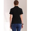 INSPIRE CHIC Women's Notch Lapel Collar One Button Office Formal Short Sleeve Blazer - 4 of 4