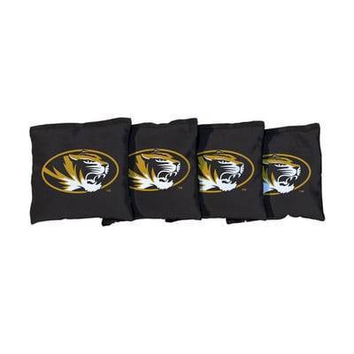 NCAA Missouri Tigers Corn-Filled Cornhole Bags Black - 4pk