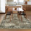 coucheta Multi-size Washable Vintage Area Rug for Living Room, Retro Floral Oriental Non Slip Low Pile Thin Foldable Carpet, for Bedroom, Dining Room - 4 of 4