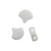 John Bead Matubo 50g Czech Glass 7.5mm White Ginko Leaf Beads - 2 of 2