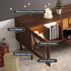 DOMETOUR 71 Inch TV Stand with LED Lights & Power Outlet, Living Room Gaming Media Console for TVs Up to 80 Inch with Storage - 4 of 4