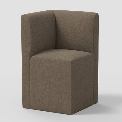 Cora Dining Corner Chair in Performance Textured Weave Driftwood - Threshold™