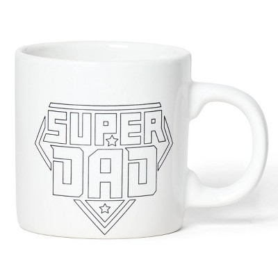 10oz DIY Fathers Day Mug Super Dad - Bullseye's Playground™