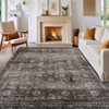 Vintage Floral Area Rugs Non-Slip Stain-Resistant Accent Rug Washable Rugs for Living Room Bedroom - 2 of 4