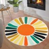 Luxurious Pearl Velvet Rug with Scorching Sun Print, Foldable, Non-Slip, Kid & Pet Friendly, Easy Care for High-Traffic Areas - 4 of 4
