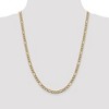 Black Bow Jewelry 5.25mm 14k Yellow Gold & Rhodium Hollow Pave Figaro Chain Necklace - 3 of 4