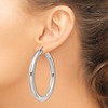 Black Bow Jewelry 5mm Sterling Silver, Extra Large Round Hoop Earrings, 55mm (2 1/8 In) - 3 of 4