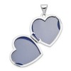 Black Bow Jewelry 14k White Gold 18mm Polished Domed Heart Locket - 4 of 4