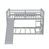 NicBex Twin over Twin Loft Bunk Bed, Modern Wooden Bed Frame with Full Length Guardrails and Ladder for Bedroom - 3 of 4
