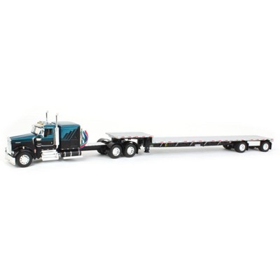 First Gear Dcp 1/64 Black & Teal Kenworth W900l Long Frame With ...