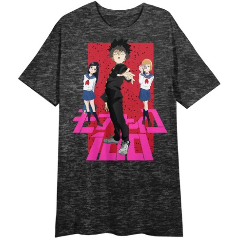 Mob Psycho 100 T-Shirt Size XXL Black Short Sleeve Crunchyroll - 100%  Cotton