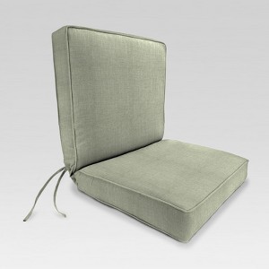Outdoor Boxed Edge Dining Chair Cushion - Light Green - Jordan Manufacturing