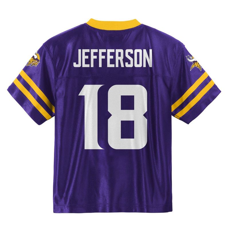 NFL Minnesota Vikings Toddler Boys&#39; Short Sleeve Jefferson Jersey, 3 of 4