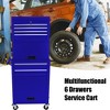 VASIP 6-Drawer Secure Lockable Rolling Tool Cabinet with 4 Universal Wheels, 2 in 1 Detachable for Garage,Workshop,Black - 2 of 4