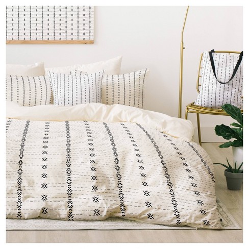 Gray Holli Zollinger French Tribal Stripe Duvet Cover Set King