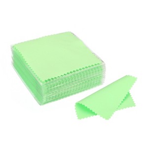 Unique Bargains Reusable Double-Sided Microfiber Jewelry Polishing Cloth 50 Pcs - 1 of 4