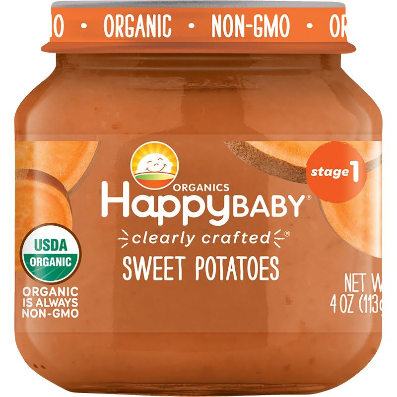 HappyBaby Clearly Crafted Sweet Potatoes Baby Food - 4oz, 1 of 5