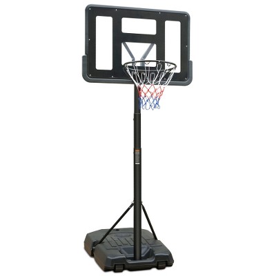 BestParts 6.5ft-10ft Adjustable Basketball Hoop with 44" Backboard & Wheels - Black