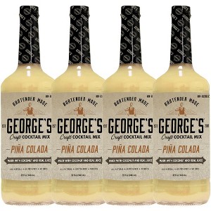 George’s Beverage Company Pina Colada Mix - 1L Bottle - Gluten Free, All Natural Mixer - 1 of 4