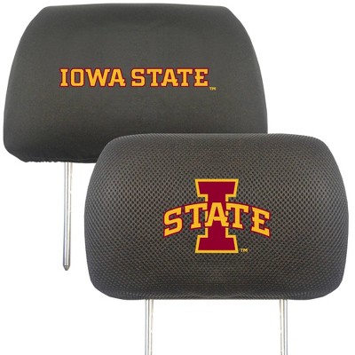 NCAA Iowa State Cyclones University Embroidered Head Rest Cover Set - 2pc