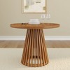 Plank+Beam 38" Lido Round Dining Table, Solid Wood Minimalist Kitchen Table for 4 - 2 of 4