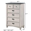 NicBex Wooden Drawer Dresser for Bedroom,Modern Style Drawers with Black Handle ,Dressers for Kids Room,Living Room,Entry and Hallway,White - 3 of 4