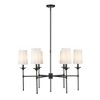 Emily 6-Light Chandelier - Elegant Glass & Brushed Nickel - Dimmable, 38" Wide - 3 of 4