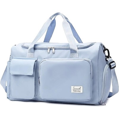 Travel Duffel Bag with Shoes Compartment Sports Gym Bag with Dry Wet Separated Pocket, Overnight Bag Weekender Bag Training Handbag Yoga Bag