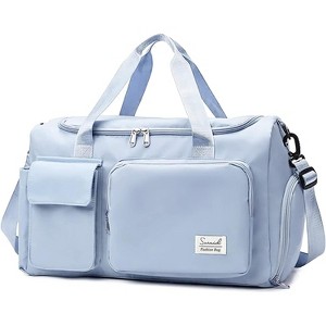 Hachikiko Travel Duffel Bag with Shoe Compartment & Dry-Wet Separated Pocket - Sports Gym Weekender Overnight Bag - 1 of 4