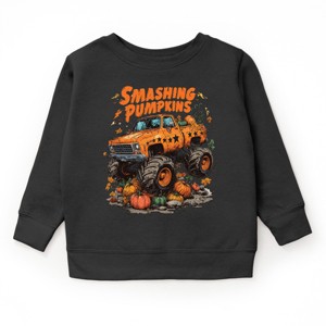 Smashing Pumpkins Monster Truck Grunge - Kids Toddler Graphic Sweatshirt and Kids Youth Graphic Sweatshirt - 1 of 2