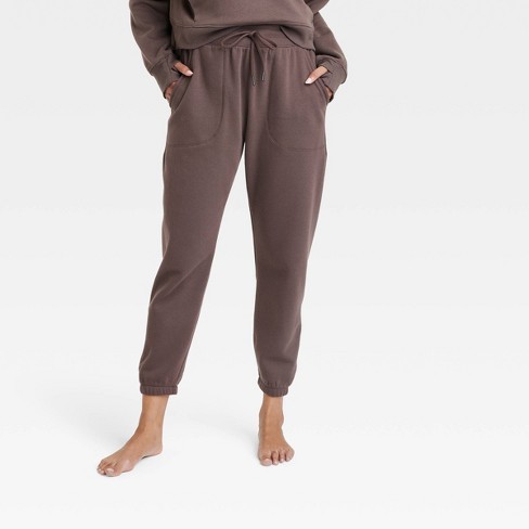 Women's High-rise Open Bottom Fleece Pants - Joylab™ Beige L : Target