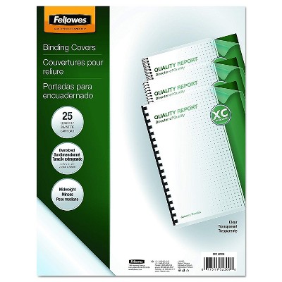 Binding Covers Fellowes Crystal Clear - Letter Size 8.5x11, 200