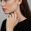 Anna-Kaci Women’s Dual Stone Adjustable Open Ring with Smooth Polished Band and Minimalist Gem Accents for a Refined Modern Look - Gold - 4 of 4