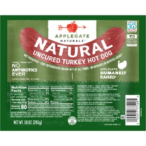 Applegate Natural Uncured Turkey Hot Dog - 10oz - 1 of 4