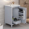 Okak 20 Inch Bathroom Organizer Bathroom Storage Cabinet with Sink Vanity with Door Shelf - 4 of 4
