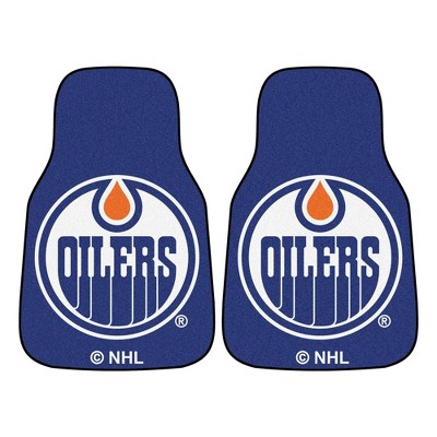 NHL Edmonton Oilers Carpet Car Mat Set - 2pc