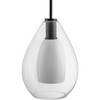 Progress Lighting Carillon 1-Light Pendant, Matte Black, Clear and Opal Glass Shade - 3 of 3