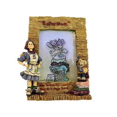 Boyds Bears Resin 6.75 In Domestica...Supermom Frame Mom Bearstone Single Image Frames