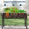 CuisinSmart Raised Garden Bed with Watering Reservoir, Elevated Square Planter Box for Vegetables Herbs, Heavy Duty Steel Panels & Drainage - 3 of 4
