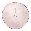 Kurt Adler 60-Inch Ivory Dupion Tree Skirt with Reindeer Appliqué Embroidery - 2 of 4