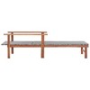 vidaXL Sun Lounger Poly Rattan and Solid Acacia Wood Gray - 2 of 4