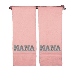BC BARE COTTON Monogrammed Bath Towels, Personalized Gift, Set of 2 - Embroidered Writing with - 1 of 1