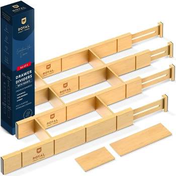 Bamboo Drawer Dividers, Spring Load Adjustable Drawer Separator – Healthier  Spaces Organizing