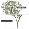 Eucalyptus Tree Artificial 4FT, Faux Eucalyptus Tree Artificial Trees with Lifelike Trunk and Realistic Silk Leaves for Home Decor Indoor - 4 of 4