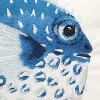 RightSide Designs Just Keep Swimming…Jolly Blue Puffer Indoor/Outdoor Throw Pillow - 2 of 4