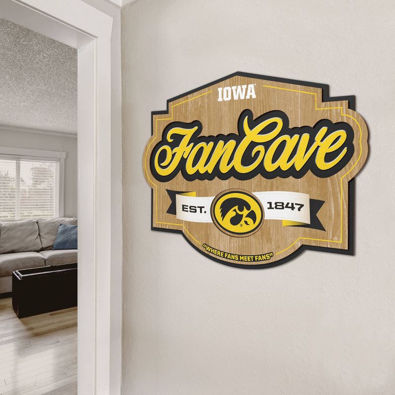 NCAA Iowa Hawkeyes Fan Cave Sign, 3 of 5